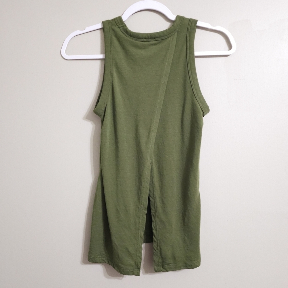 J. Crew Factory Open Back Tank Olive Green size XXS - Picture 3 of 8
